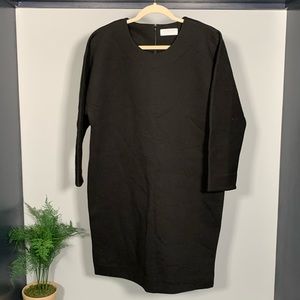 Everlane Women’s Luxe Double Knit Sweater Dress Black Size L NWOT